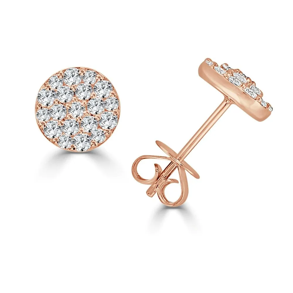 14k Gold & Diamond Stud Earrings - 0.70ct