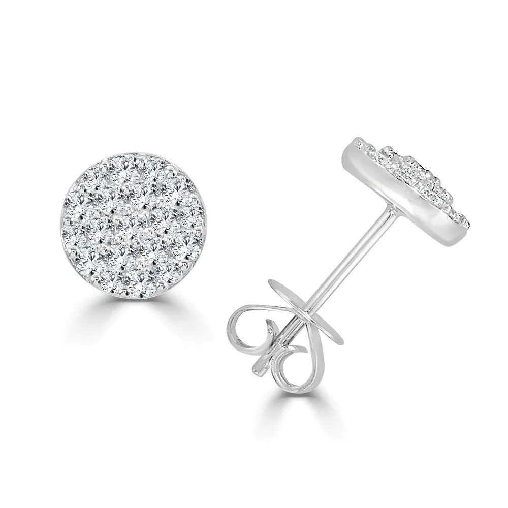 14k Gold & Diamond Stud Earrings - 0.70ct