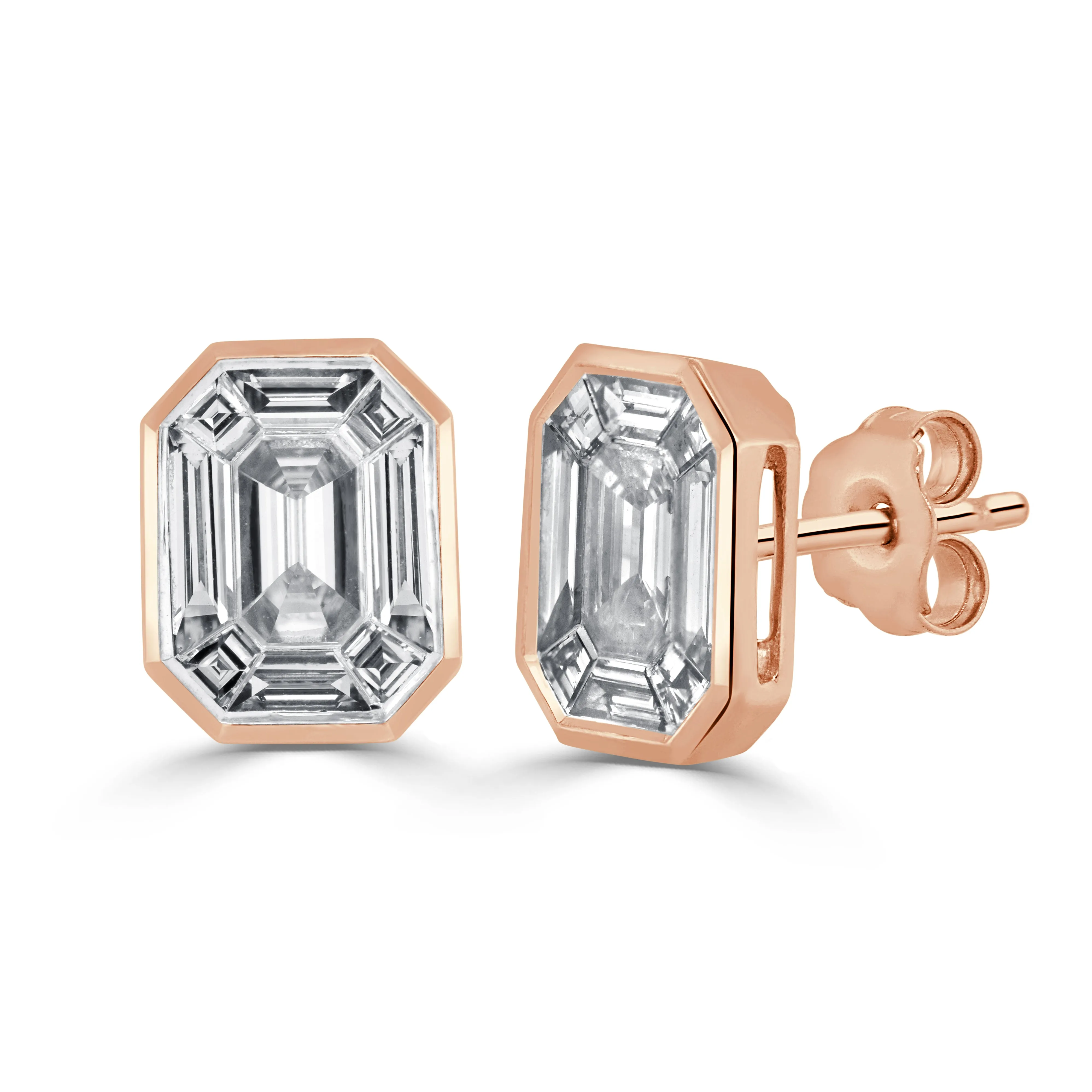 14k Gold & Pie-Cut Diamond Studs - 0.86ct