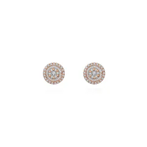 18k Gold Round Shape Diamond Earring