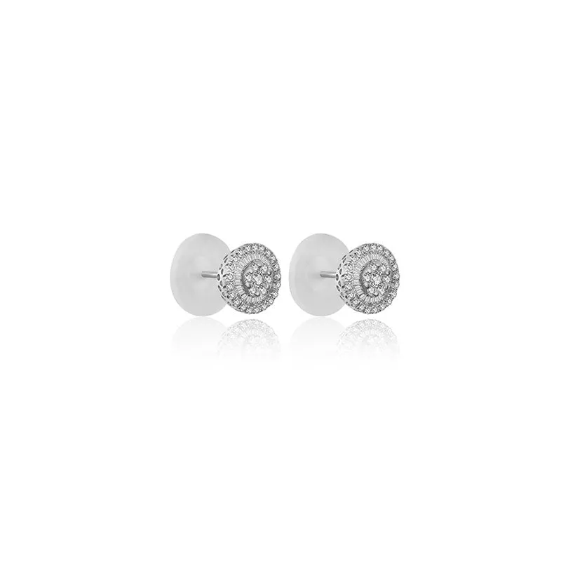 18k Gold Round Shape Diamond Earring