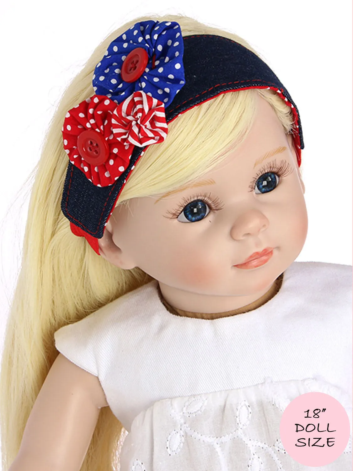 18" doll clothes patterns - HEADBANDS (D1316)