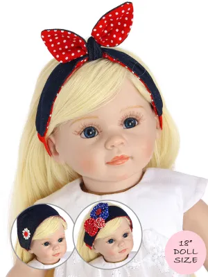 18" doll clothes patterns - HEADBANDS (D1316)