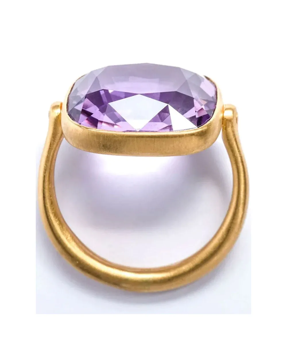 22k Yellow Gold Swivel Amethyst Ring