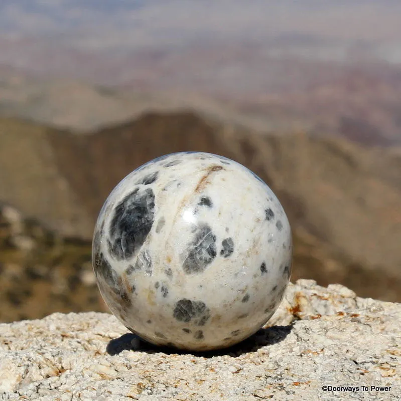 3.4" Rare Moonstone Sphere A     Incredible Markings