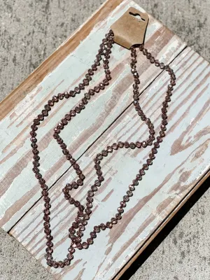 60" Bead Necklace || Amber Rose Shine