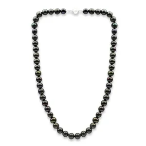 8mm Black Freshwater Pearl 45cm Necklace