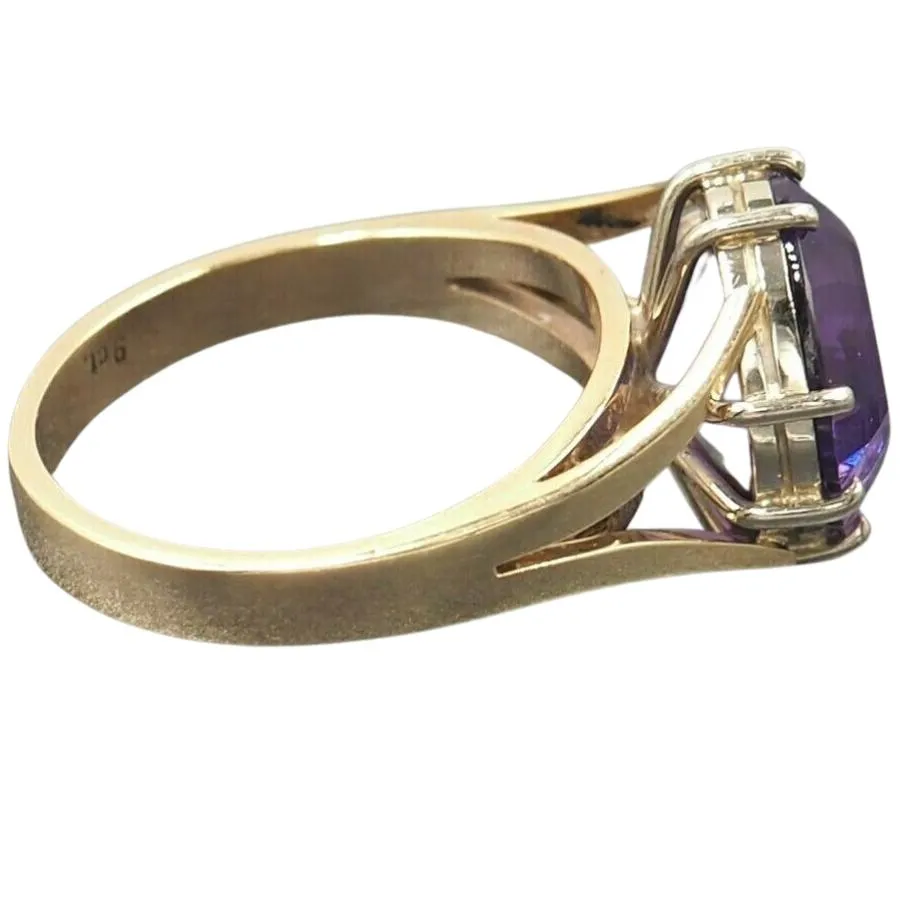 9ct Yellow & White Gold Split Shoulders Ring