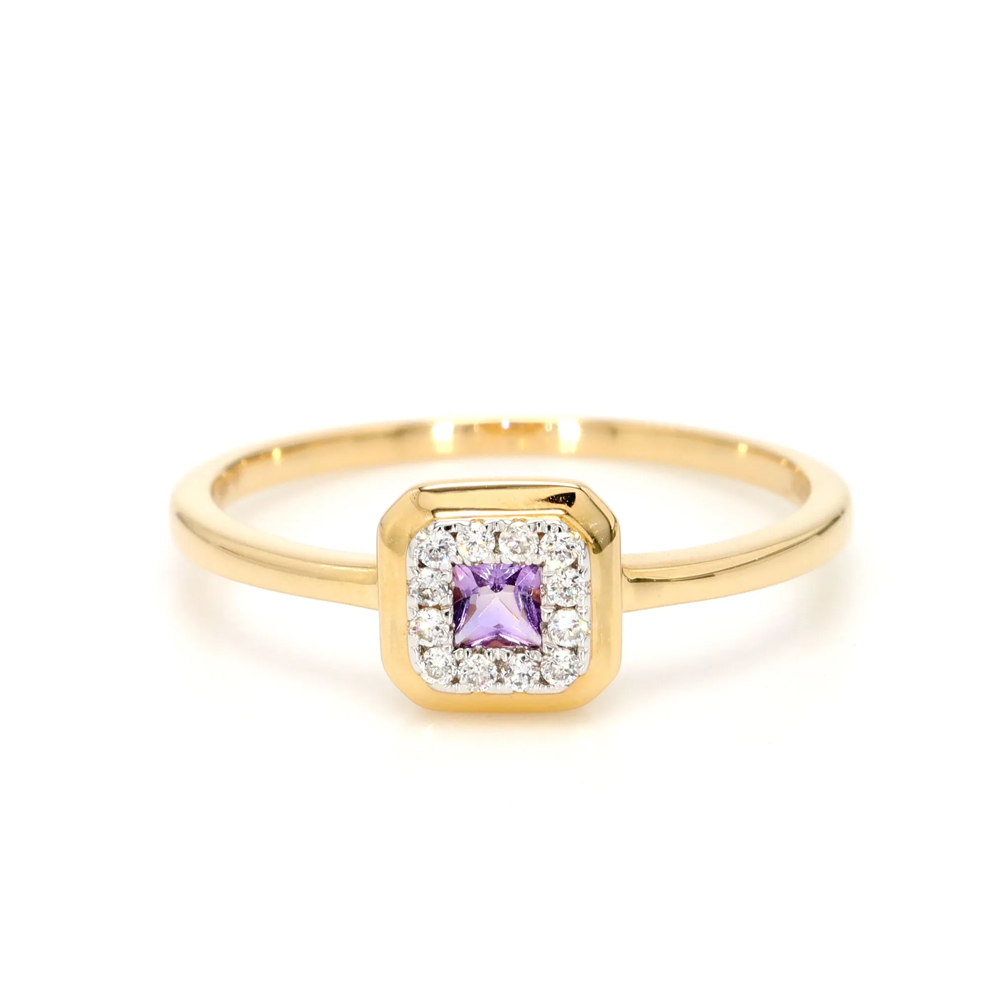 Amethyst and Diamond Ring