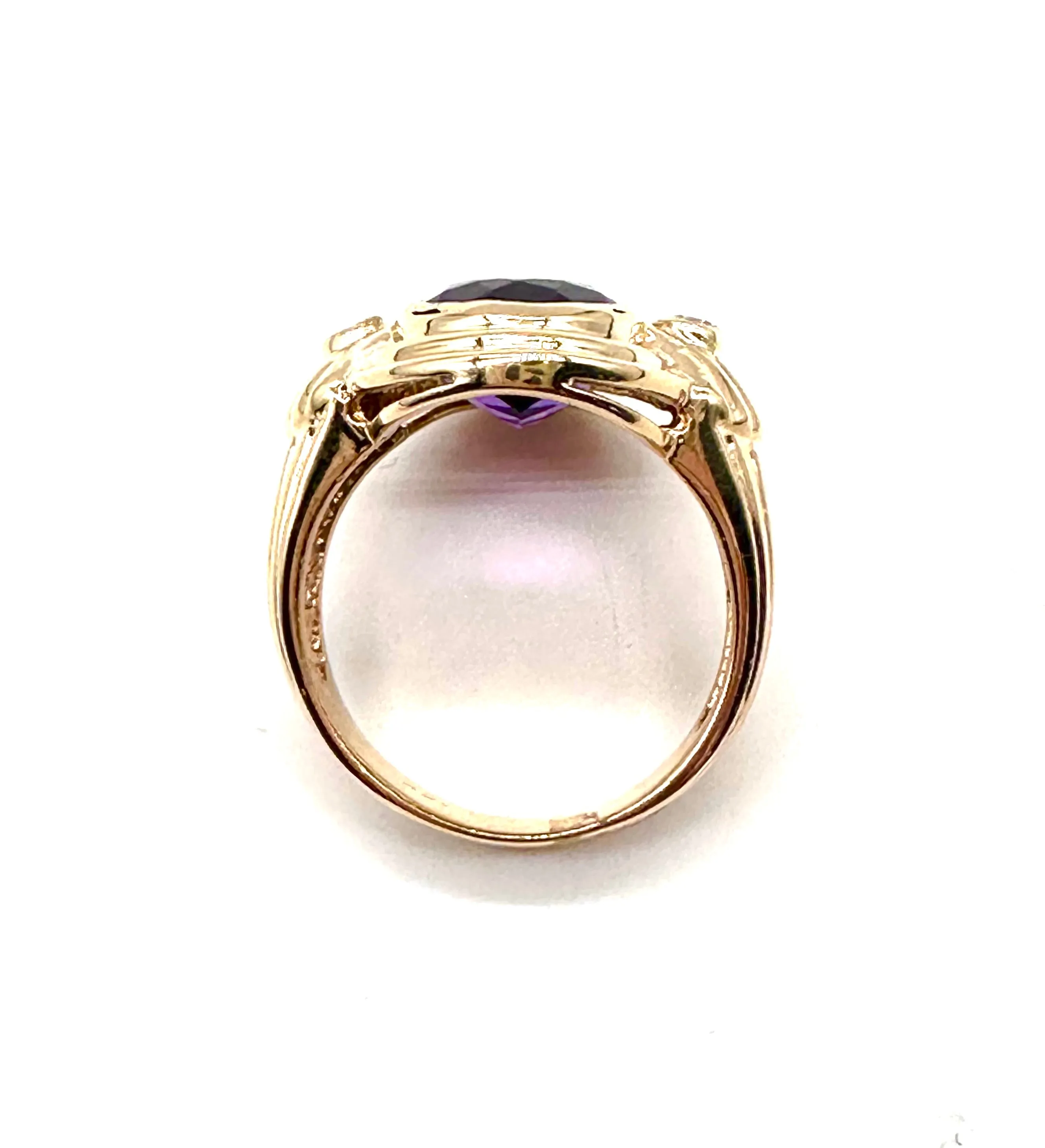 Amethyst and Diamond Ring