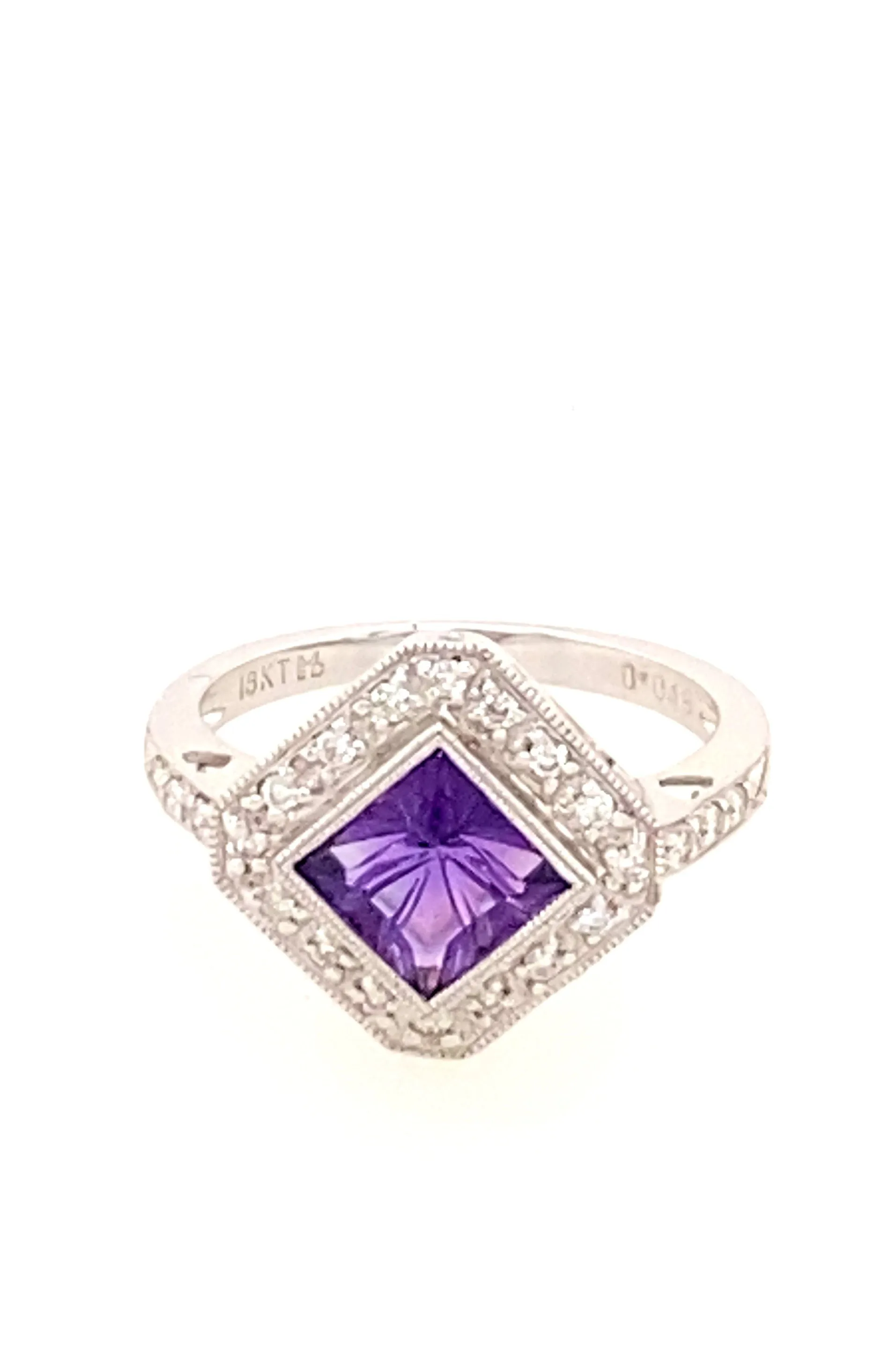 Amethyst and Diamond Ring