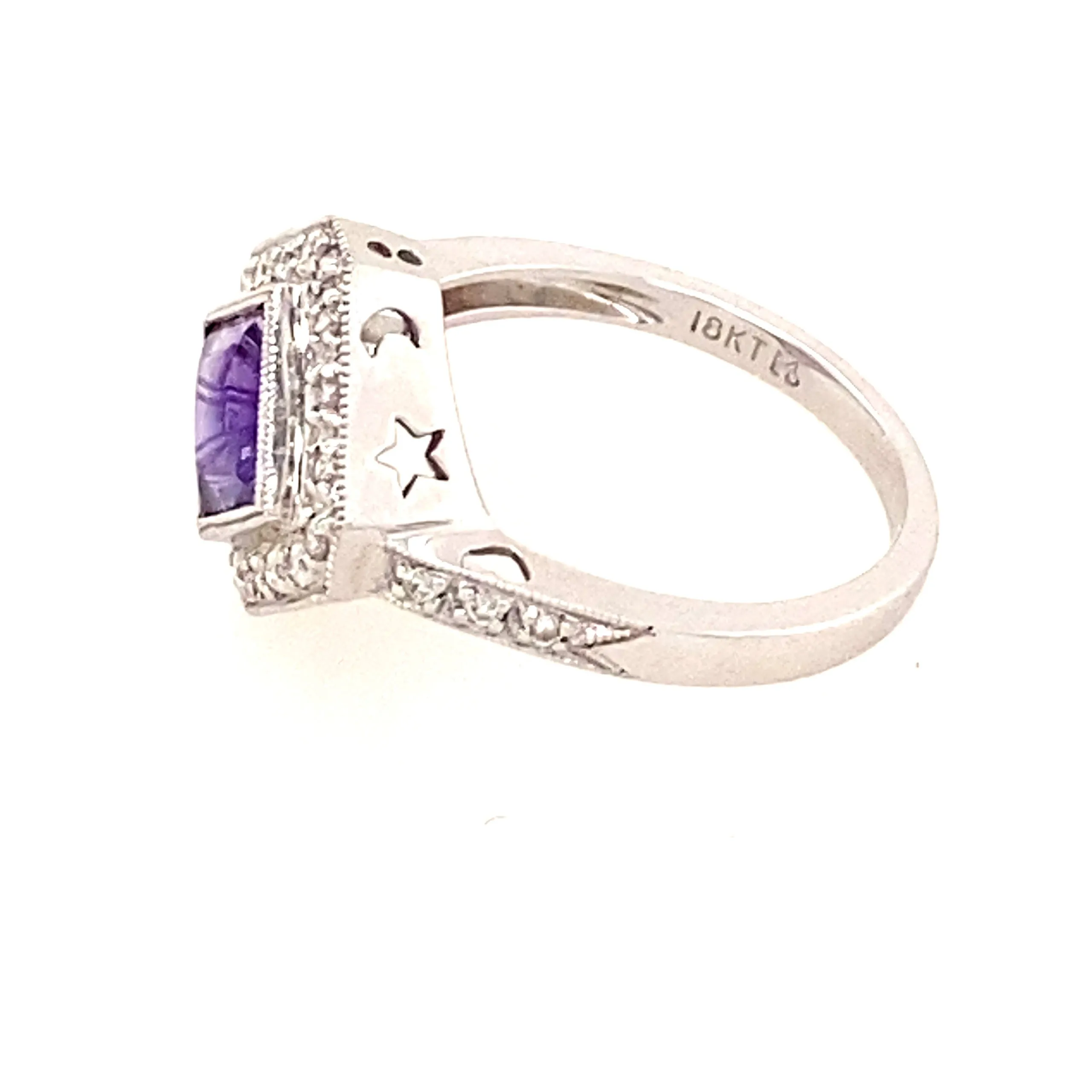 Amethyst and Diamond Ring