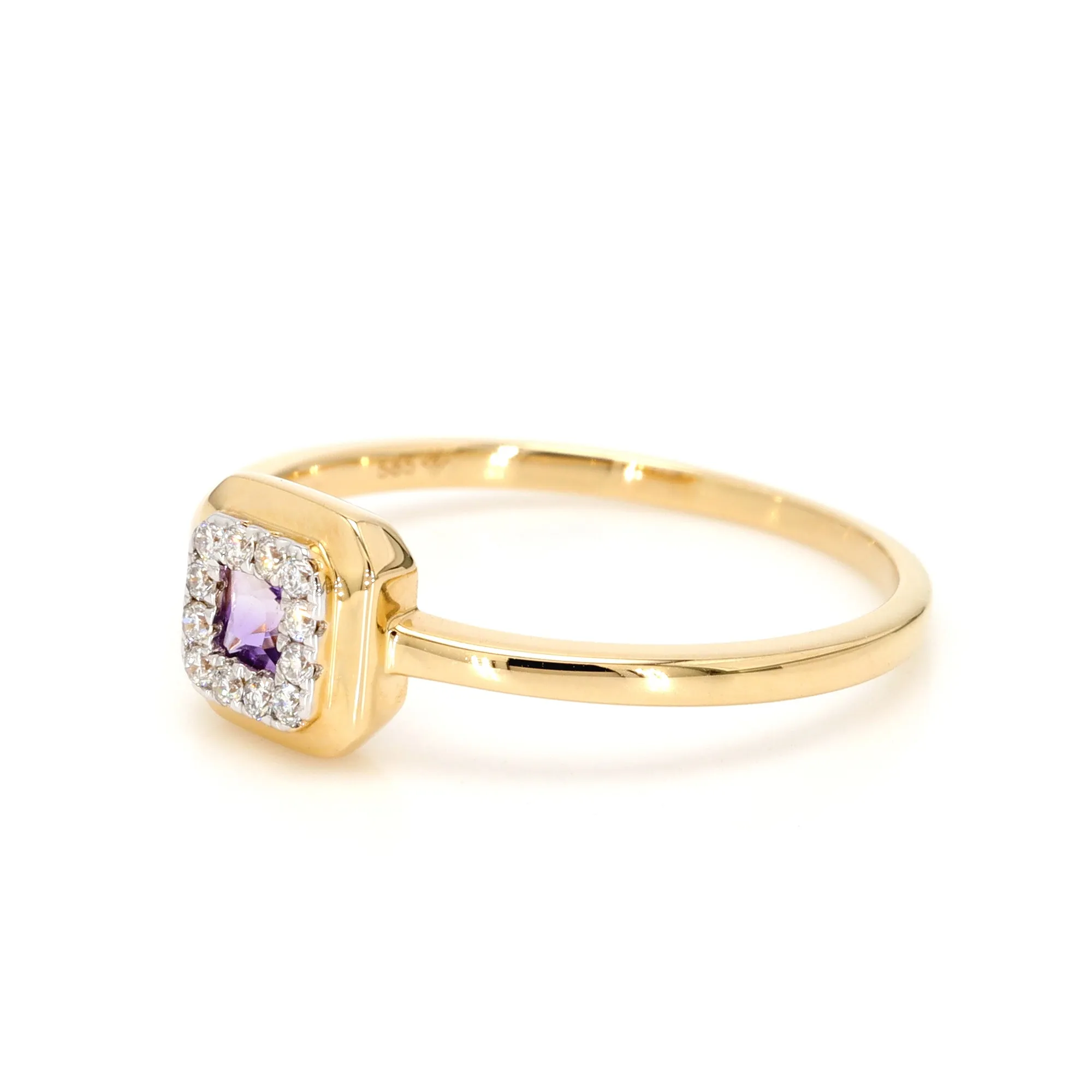 Amethyst and Diamond Ring