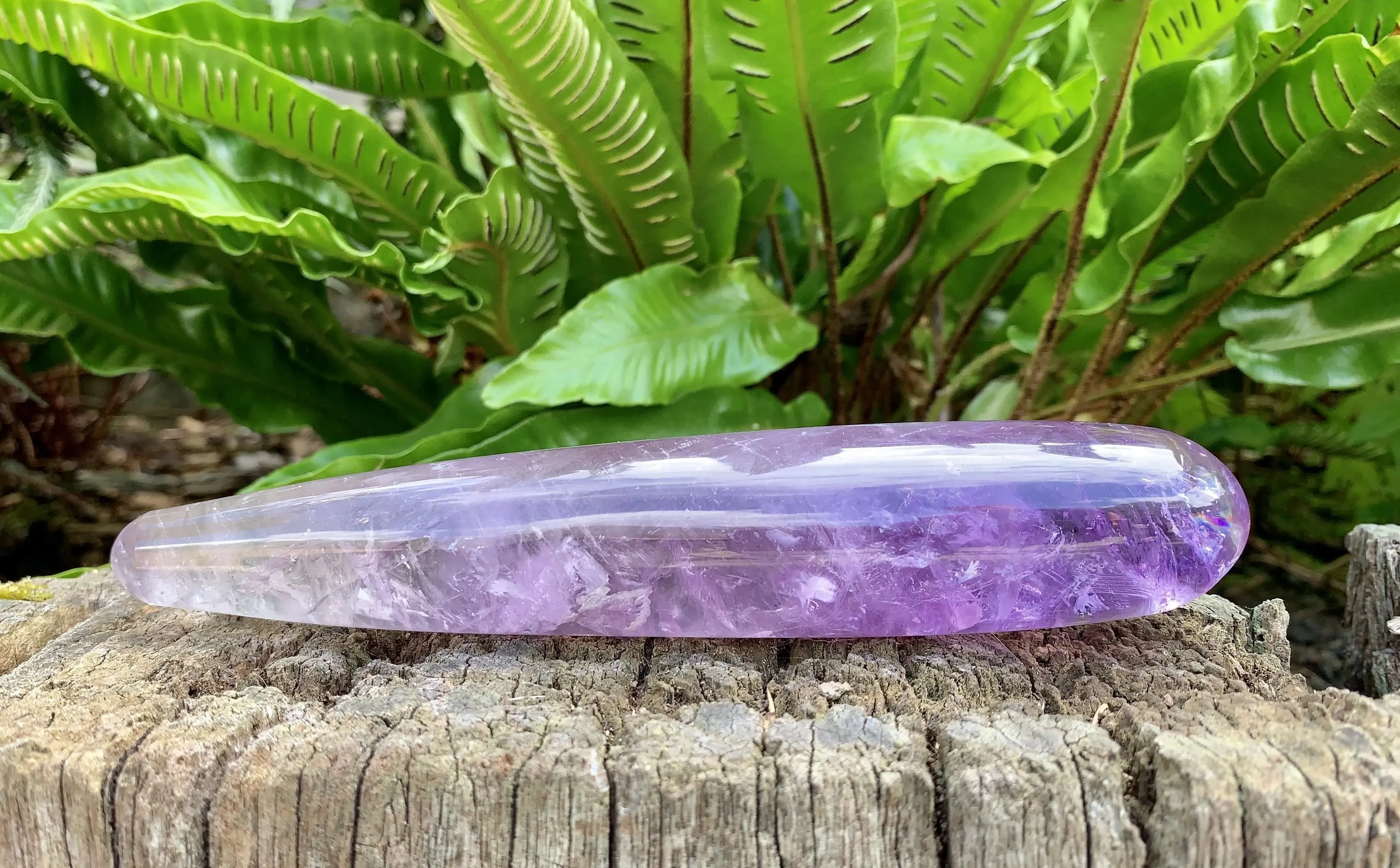 Amethyst Crystal Yoni Wand