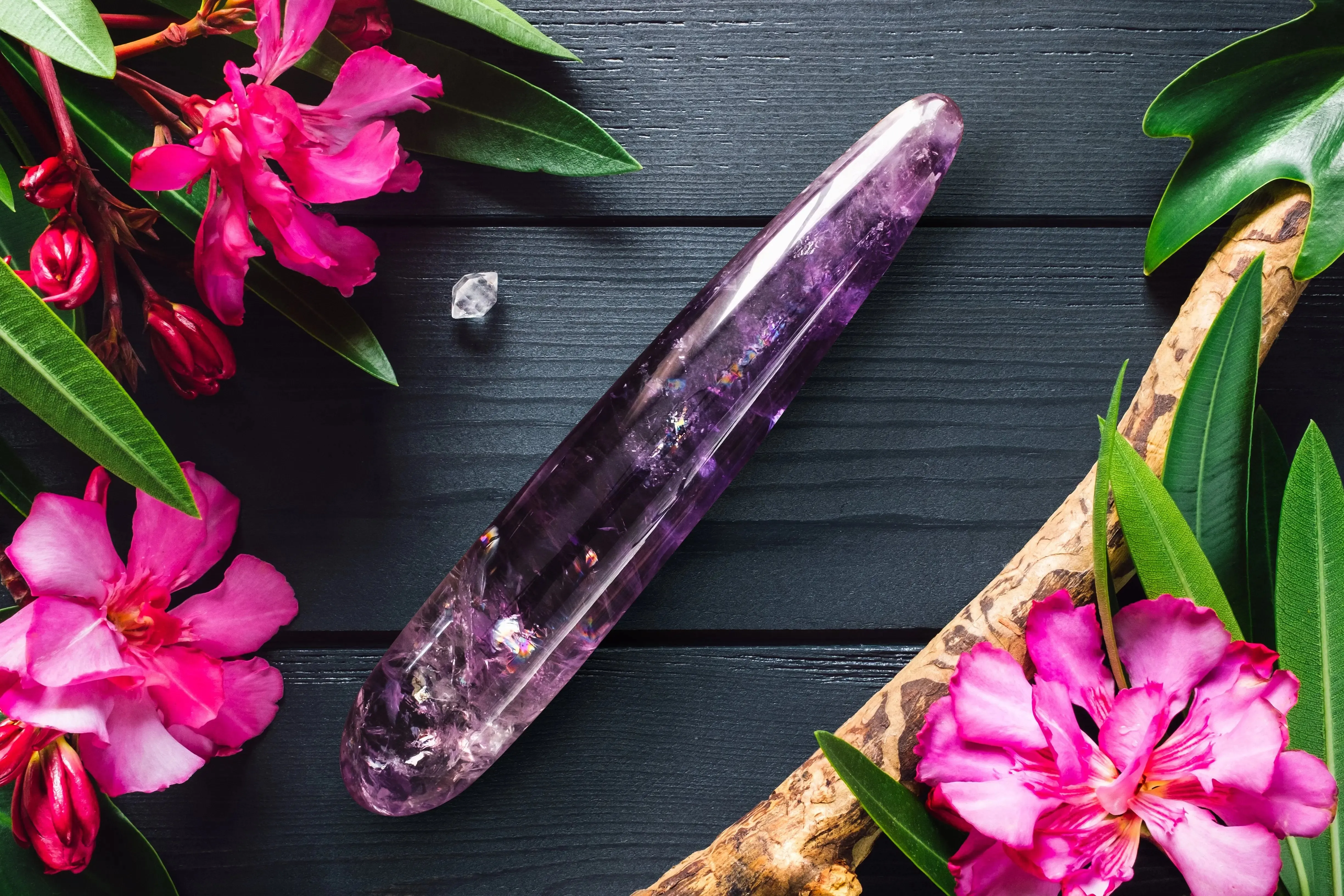 Amethyst Crystal Yoni Wand