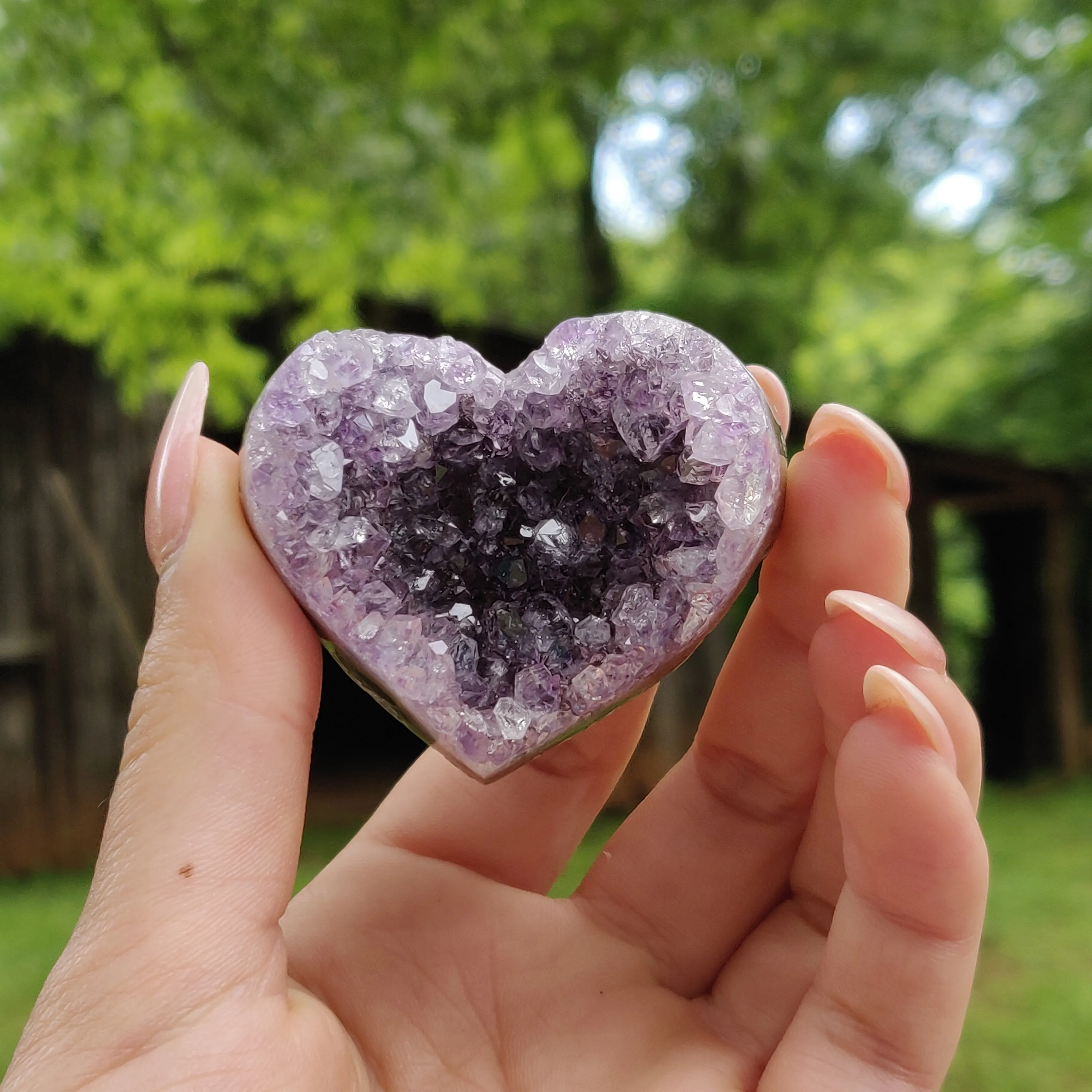 Amethyst Geode & Agate Heart (#17)