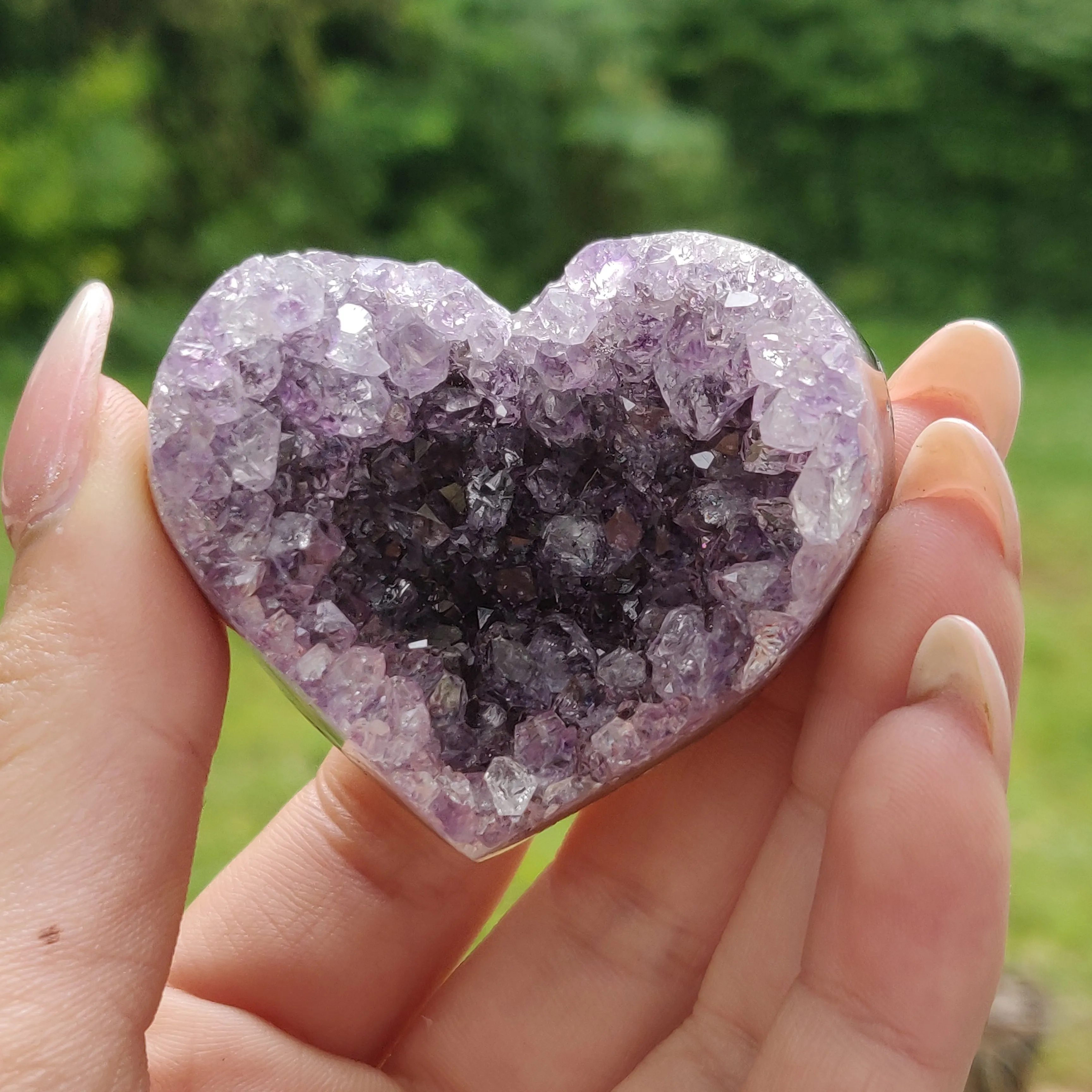 Amethyst Geode & Agate Heart (#17)