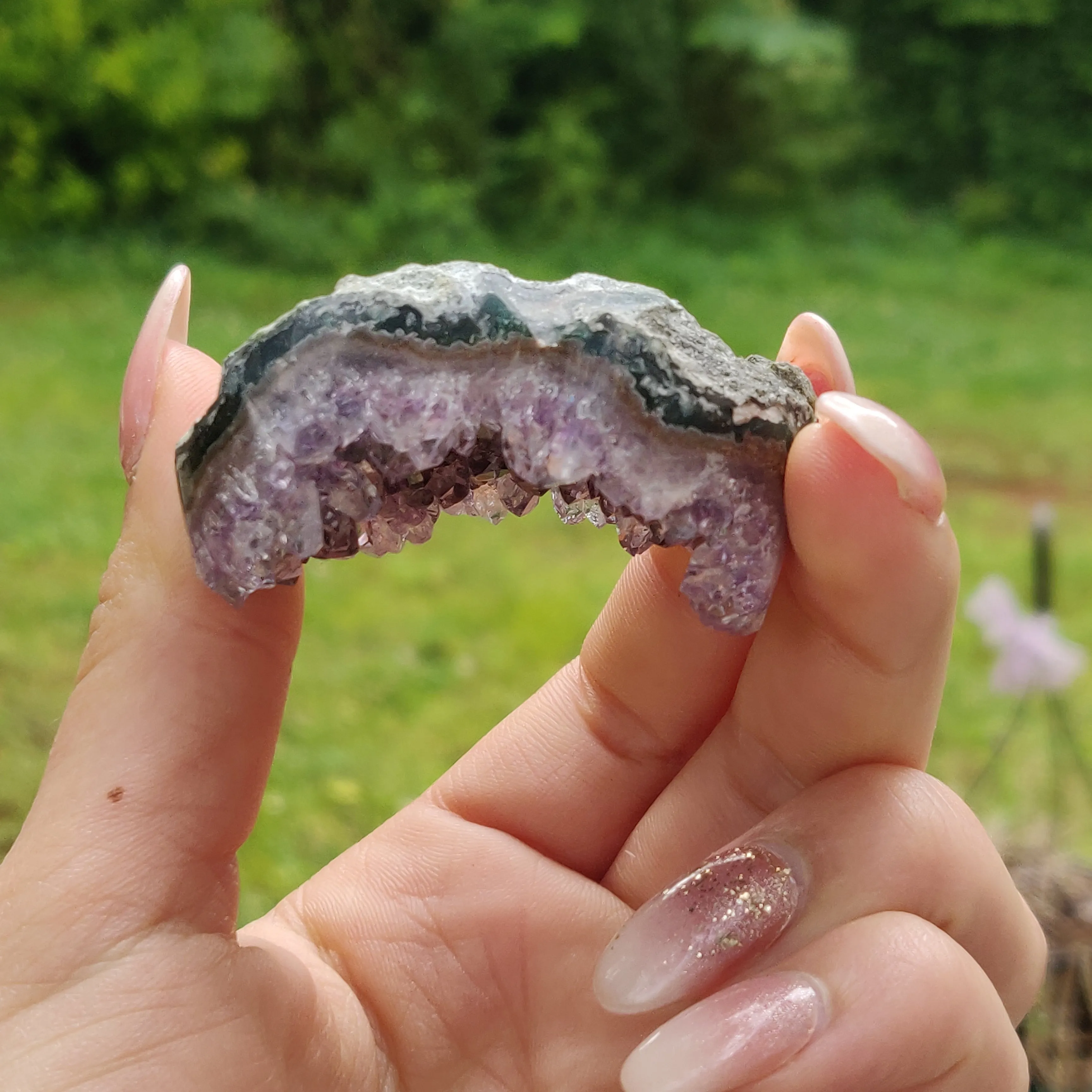 Amethyst Geode & Agate Heart (#17)