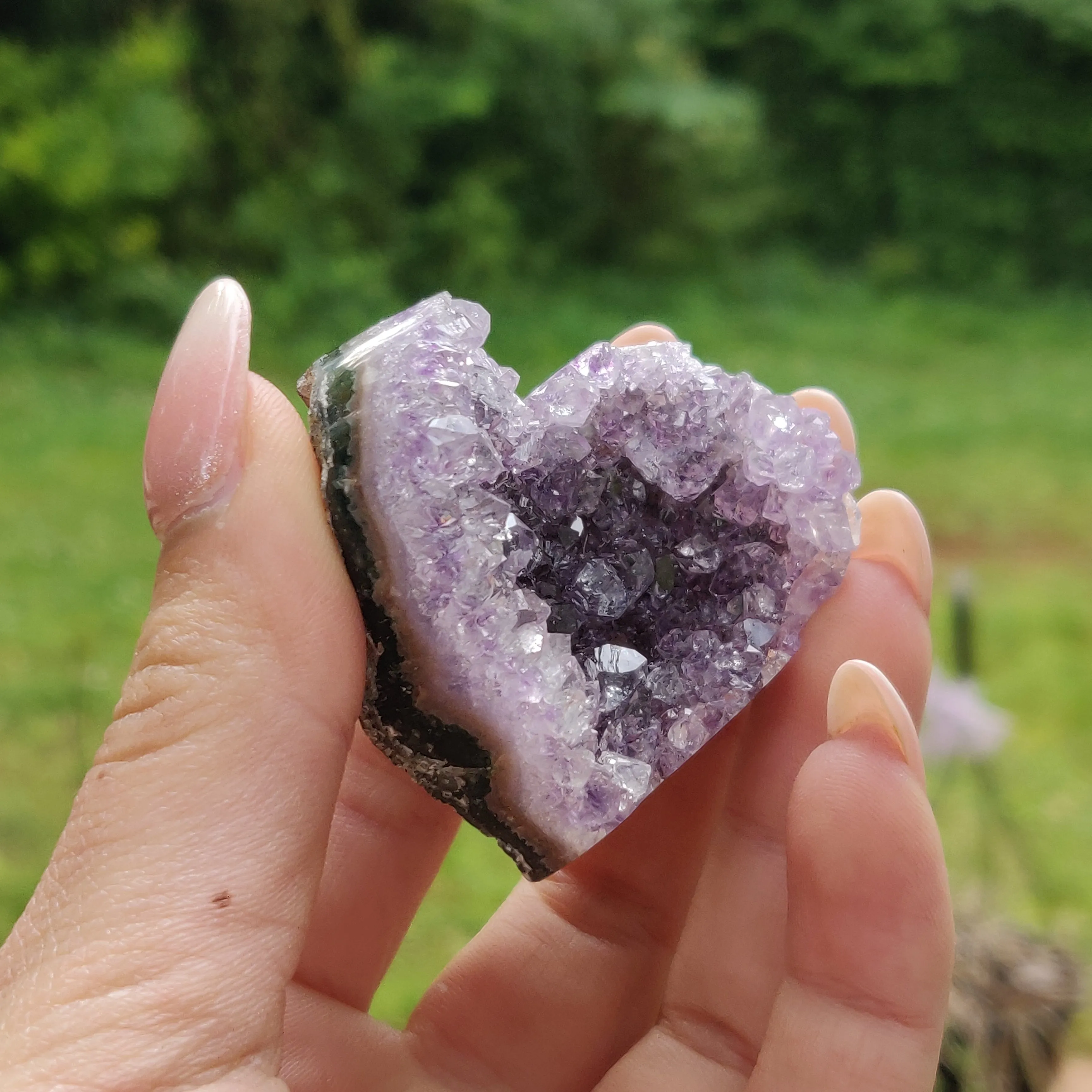 Amethyst Geode & Agate Heart (#17)