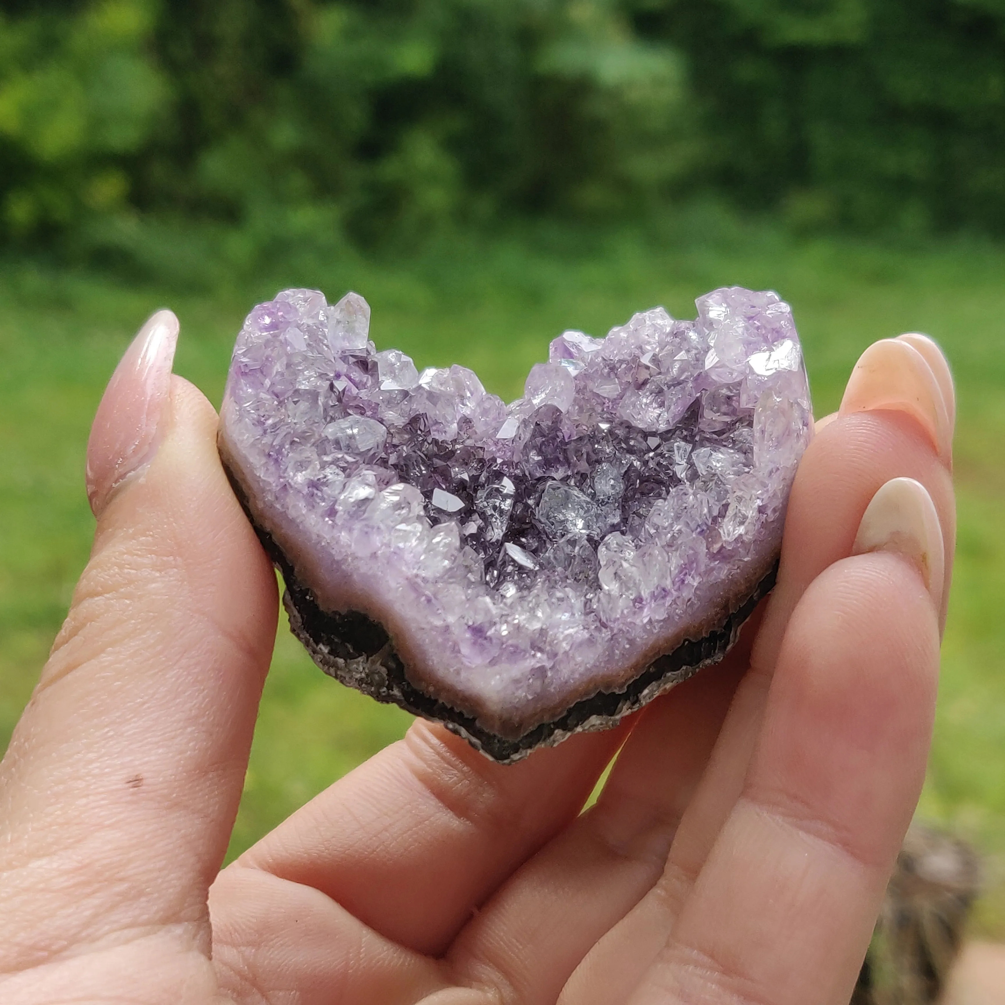 Amethyst Geode & Agate Heart (#17)