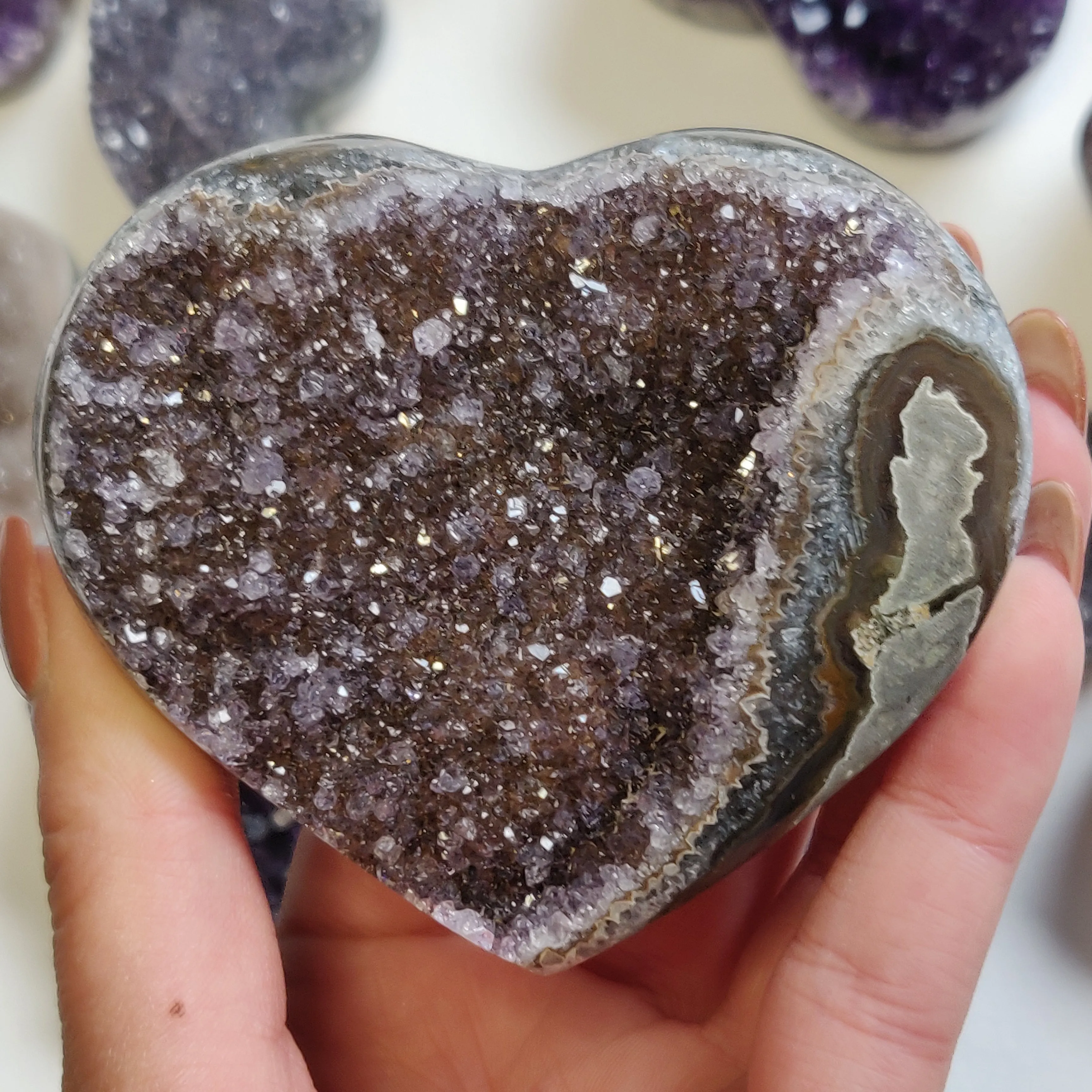 Amethyst Geode Heart (#G5)