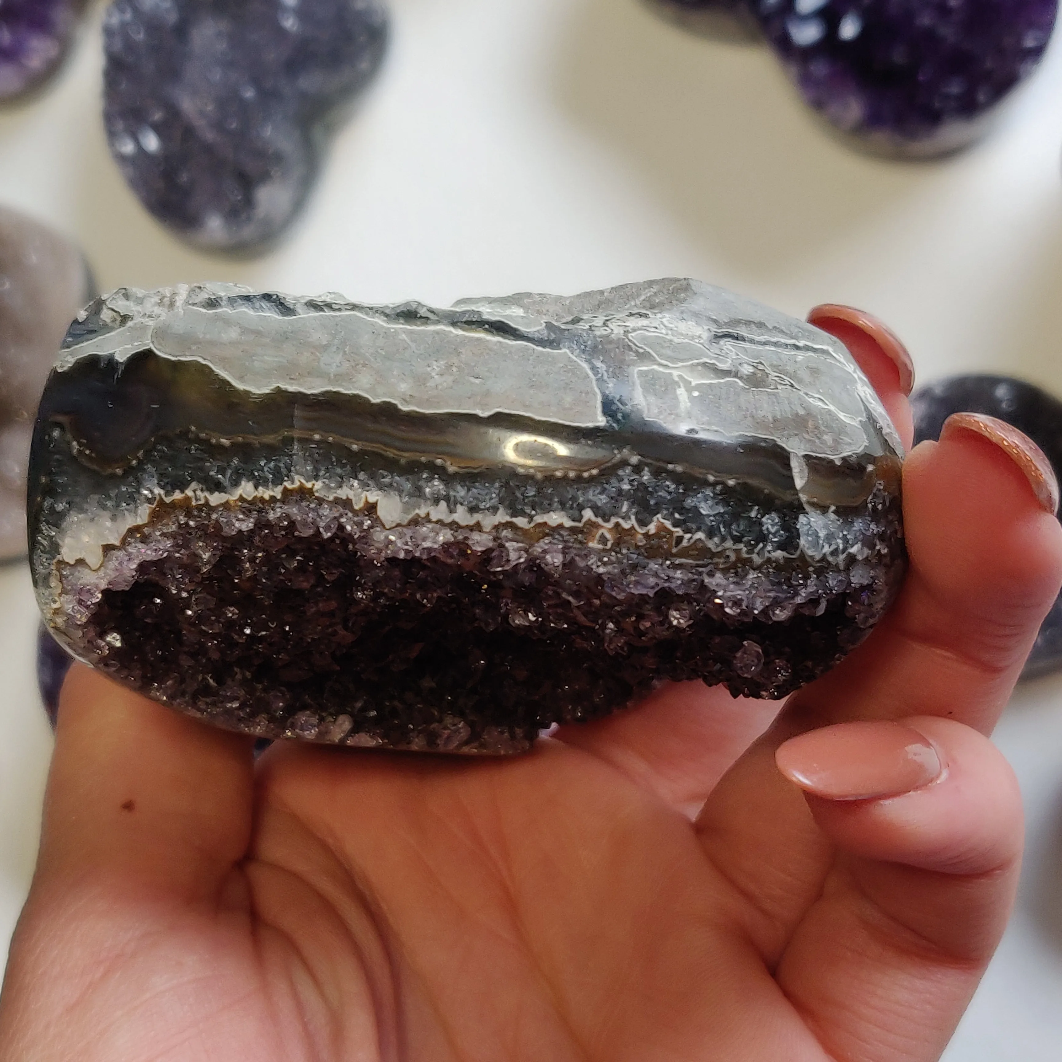 Amethyst Geode Heart (#G5)