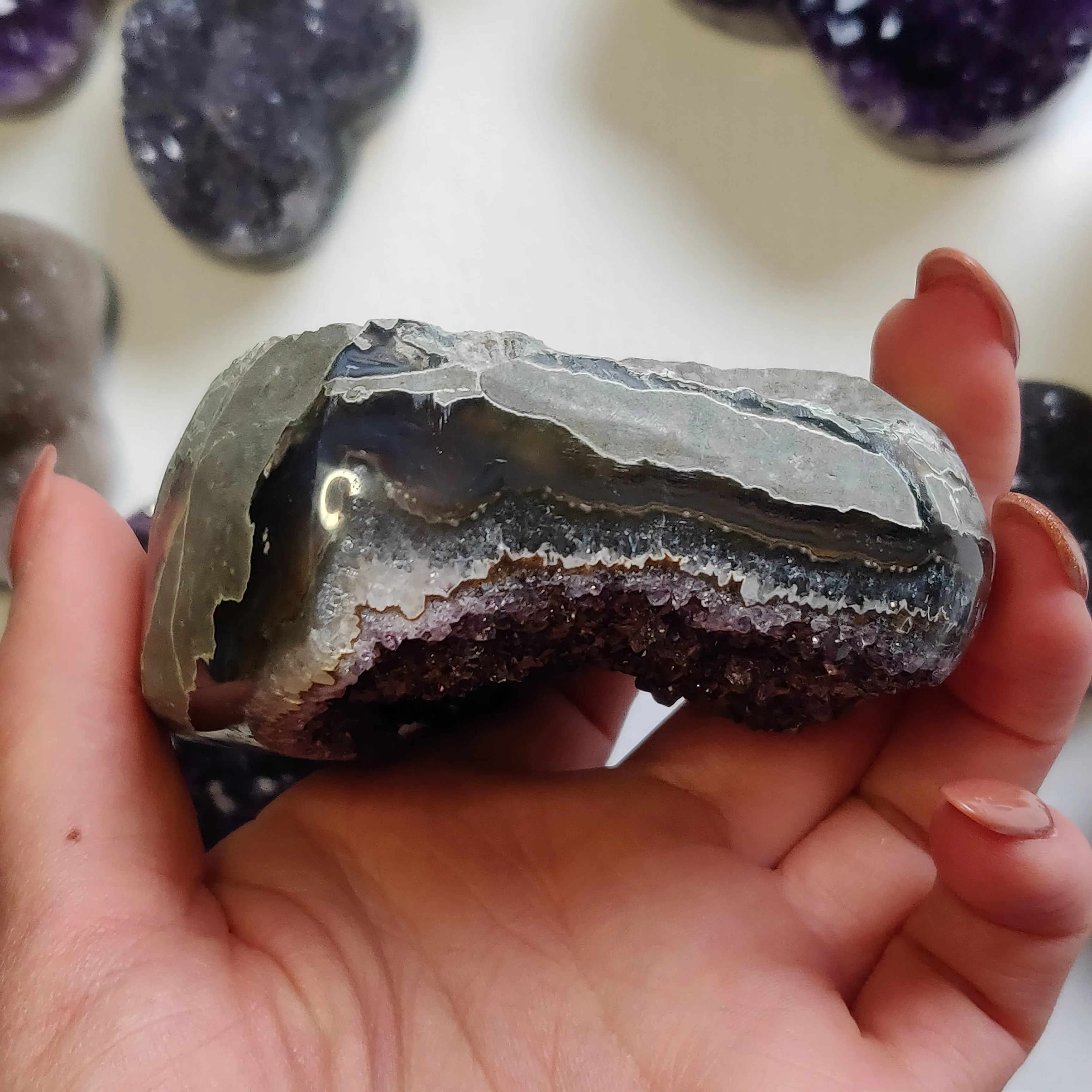 Amethyst Geode Heart (#G5)