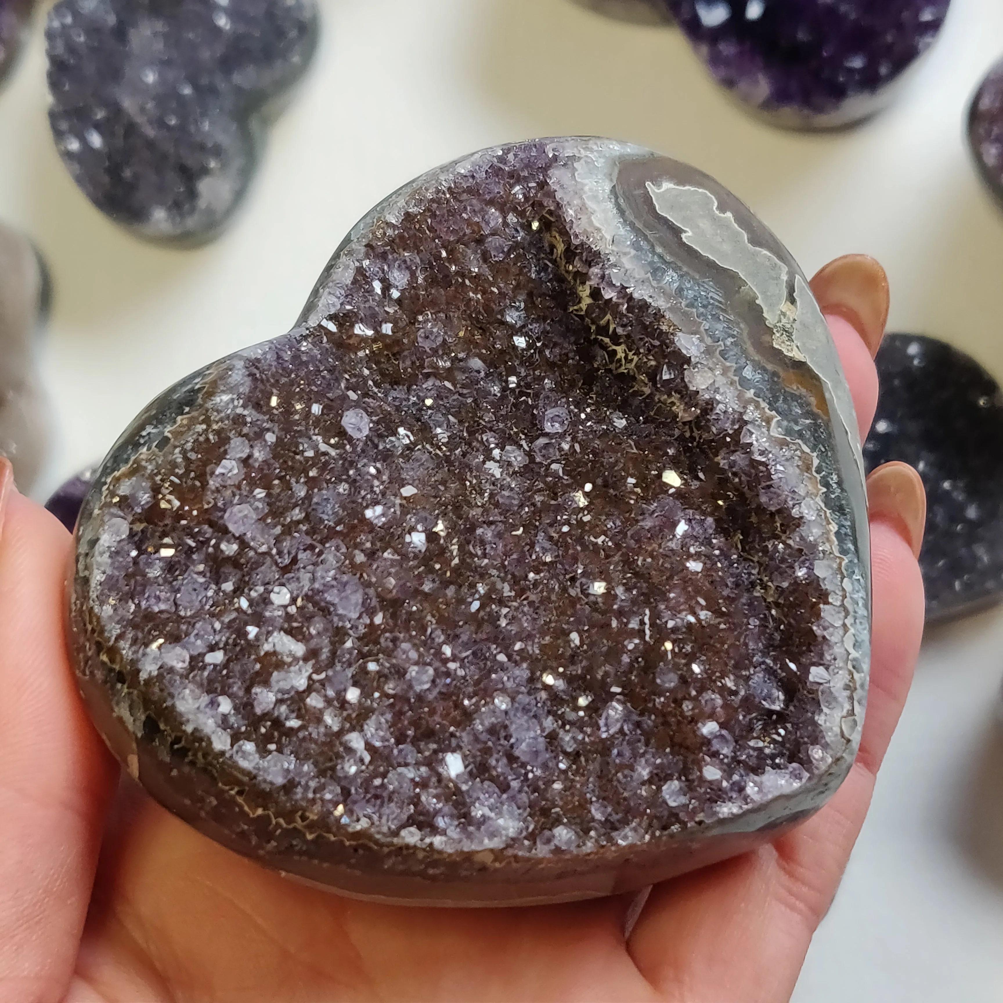 Amethyst Geode Heart (#G5)