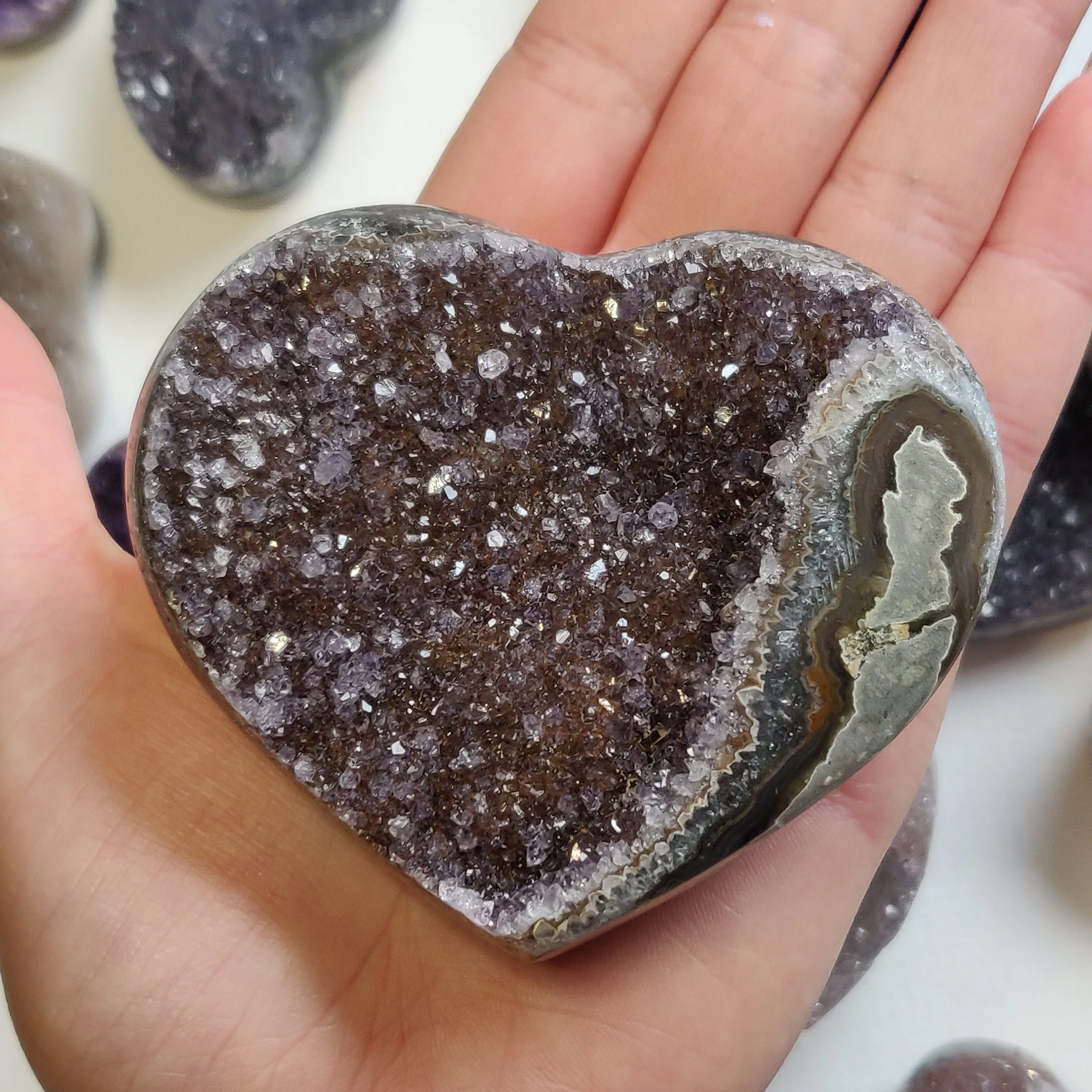 Amethyst Geode Heart (#G5)