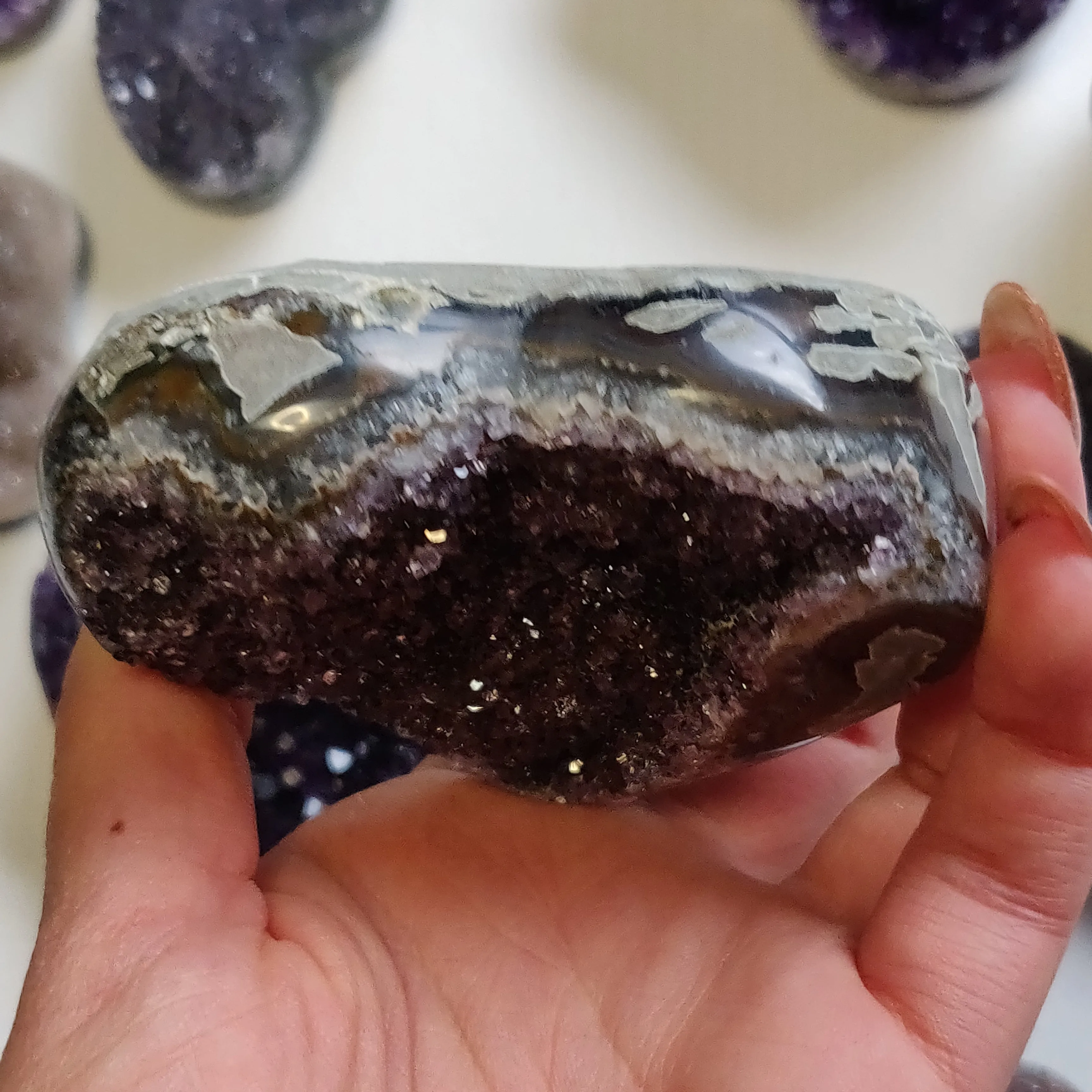 Amethyst Geode Heart (#G5)