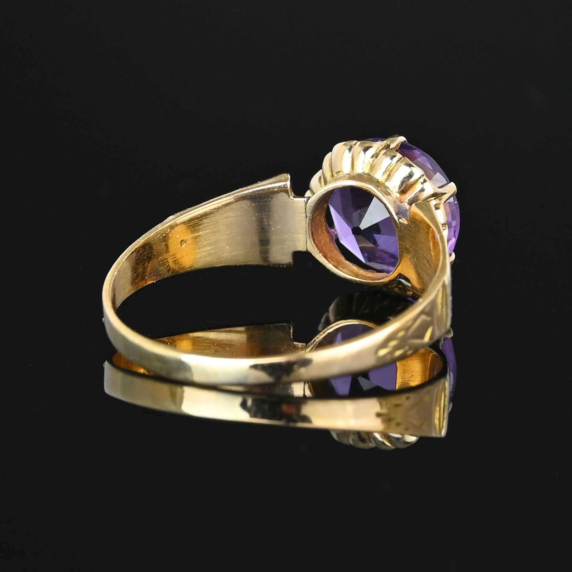 Antique Edwardian 14K Gold Pale Amethyst Ring