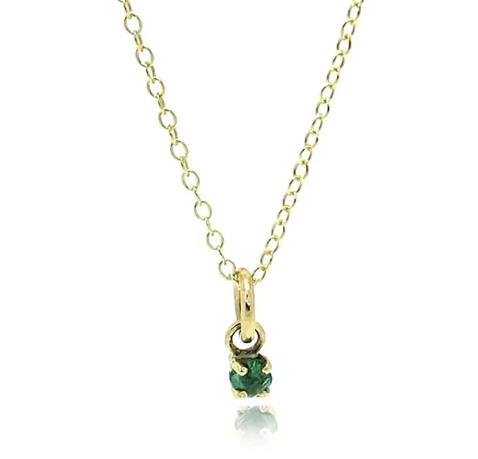 Antique Victorian Emerald 9ct Gold Necklace