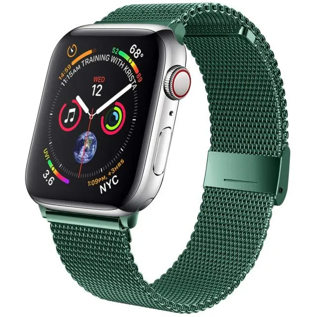 Apple Series 7 6 5 4 Premium Steel Metal Milanese Loop Strap Bracelet