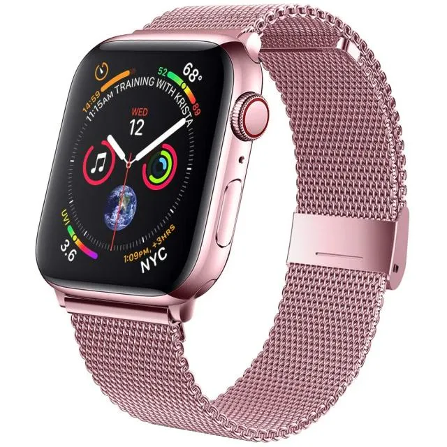 Apple Series 7 6 5 4 Premium Steel Metal Milanese Loop Strap Bracelet