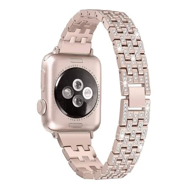 Apple Watch Band Series 7 6 5 4 Women's Diamond Steel Bracelet