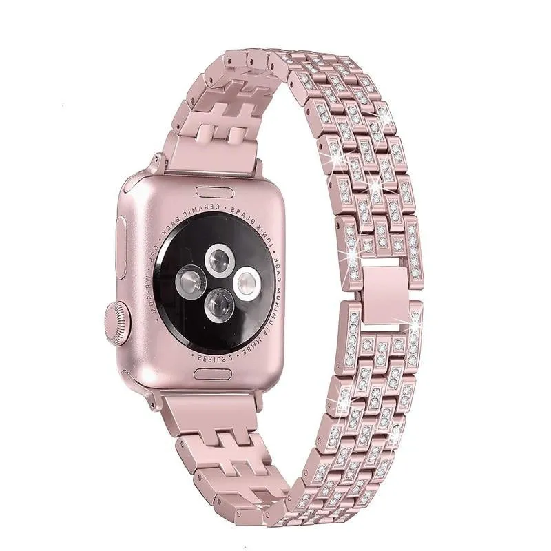 Apple Watch Band Series 7 6 5 4 Women's Diamond Steel Bracelet