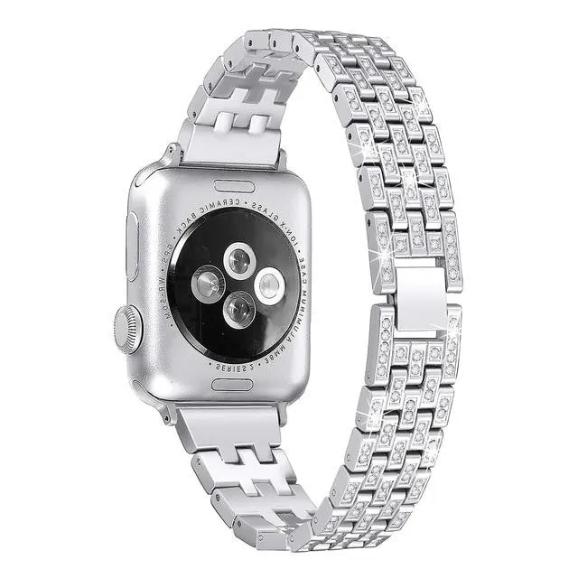 Apple Watch Band Series 7 6 5 4 Women's Diamond Steel Bracelet