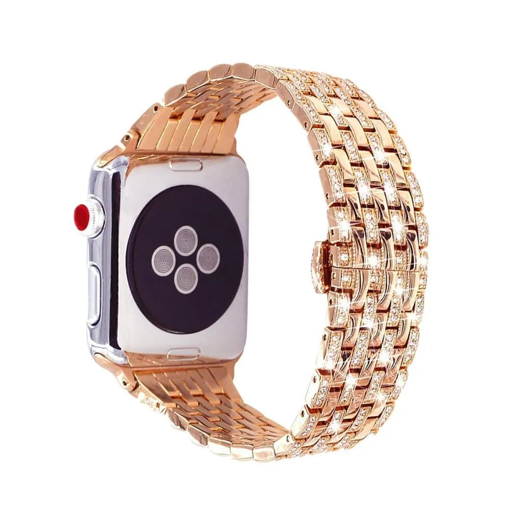 Apple Watchband Women Pave Sparkle Bling Bracelet Watchband Series 7 6