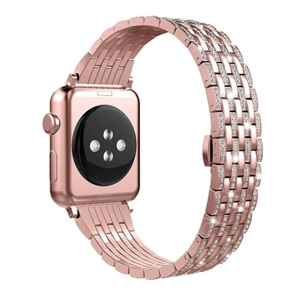 Apple Watchband Women Pave Sparkle Bling Bracelet Watchband Series 7 6