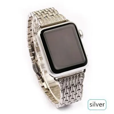 Apple Watchband Women Pave Sparkle Bling Bracelet Watchband Series 7 6