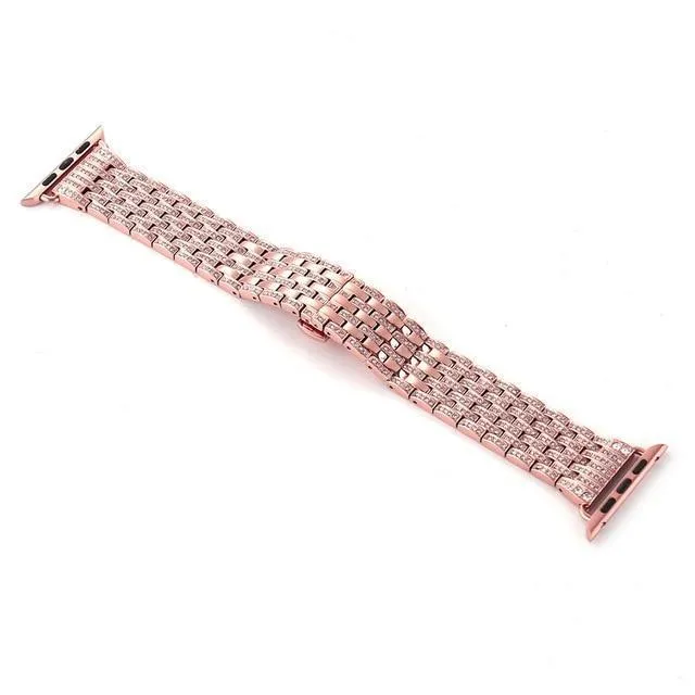 Apple Watchband Women Pave Sparkle Bling Bracelet Watchband Series 7 6