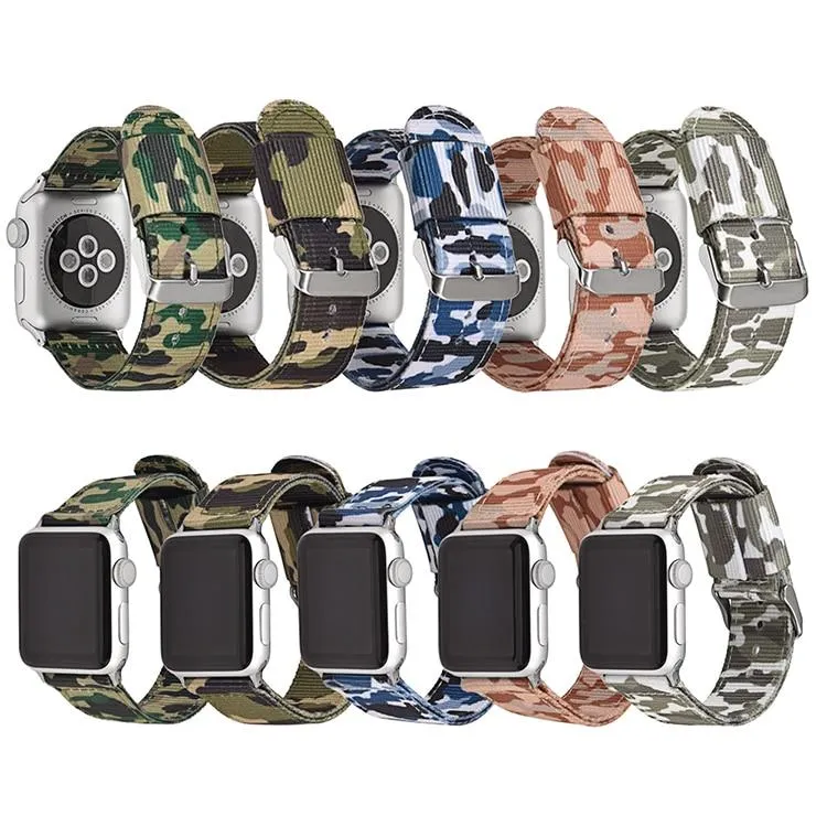 Army Camouflage Strap Nylon Sport loop Bracelet Series