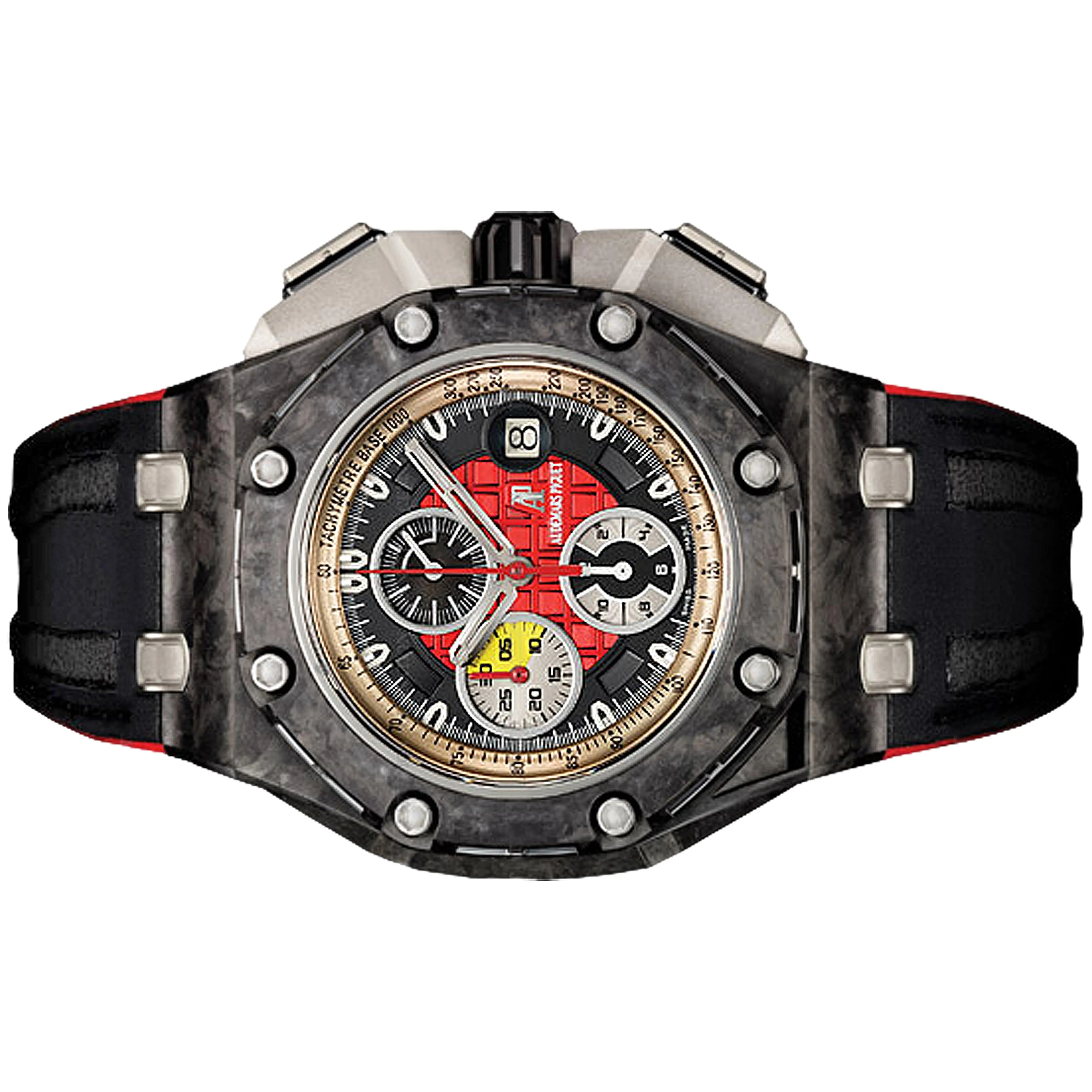 Audemars Piguet Royal Oak Off Shore Grand Prix Titanium 44mm 26290IO.OO.A001VE.01 "Méga Tapisserie" Black and Red Dial, Worn