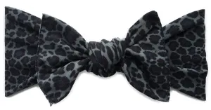 Baby Bling Grey Leopard Printed Knot Headband