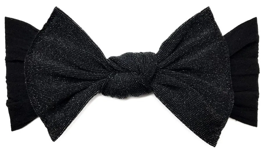 Baby Bling Metallic Knot Headband-Black