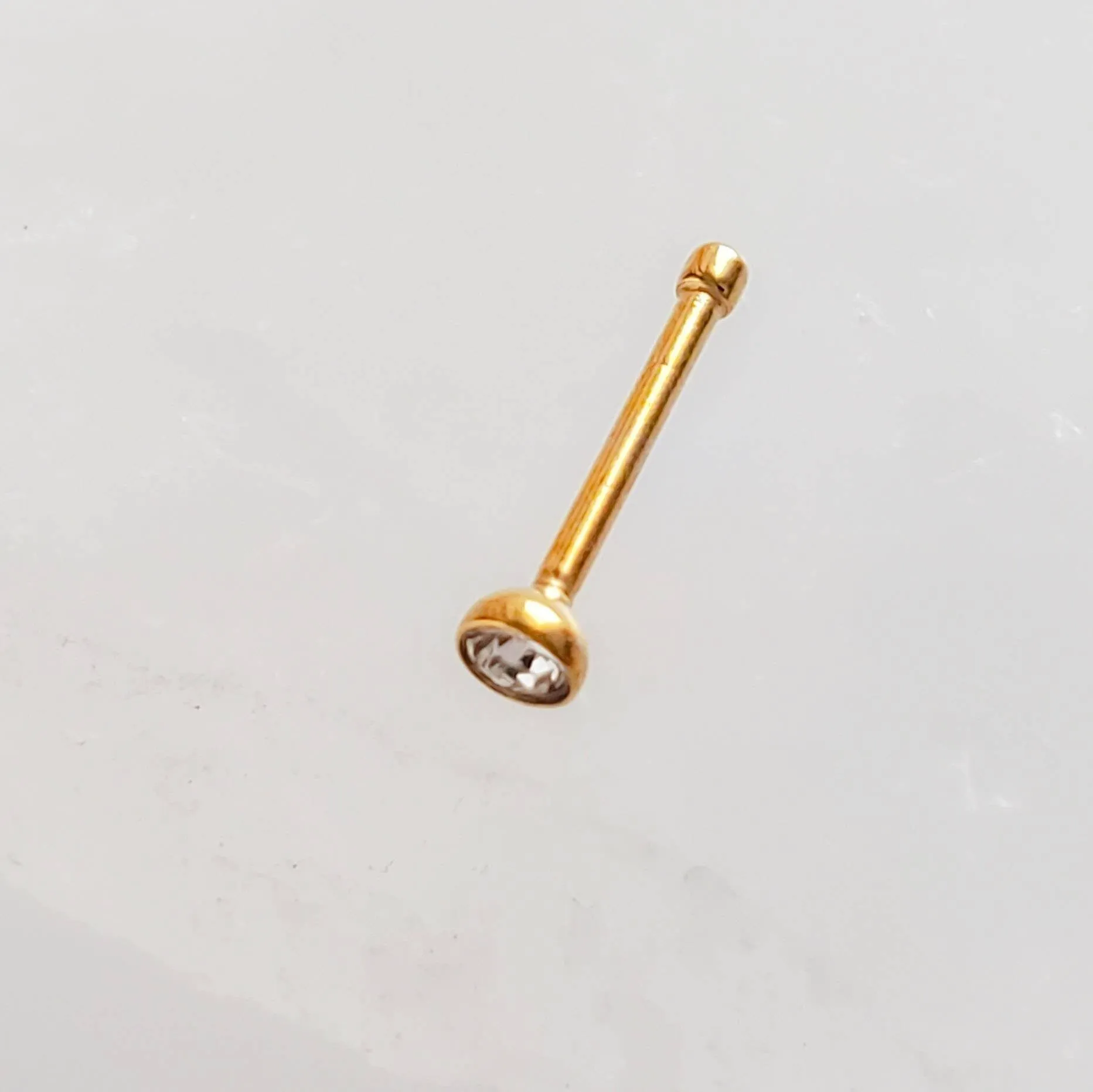 Bezel Set CZ Nose Bone