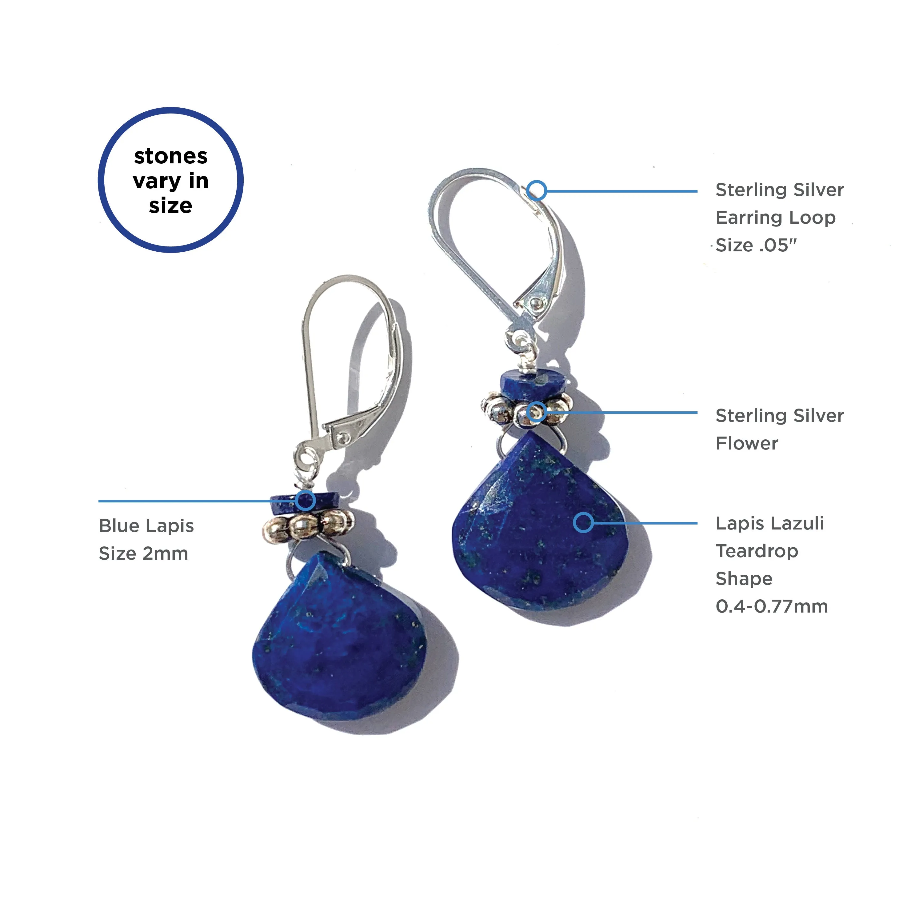 Blue Earrings Lapis Lazuli