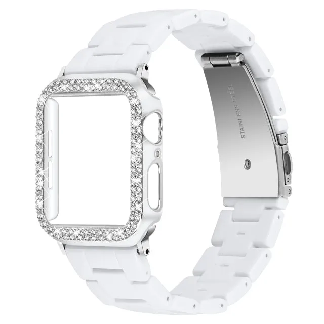 Bracelet Diamond Case Series 6 5 Resin Strap w/Cover Metal Clasp