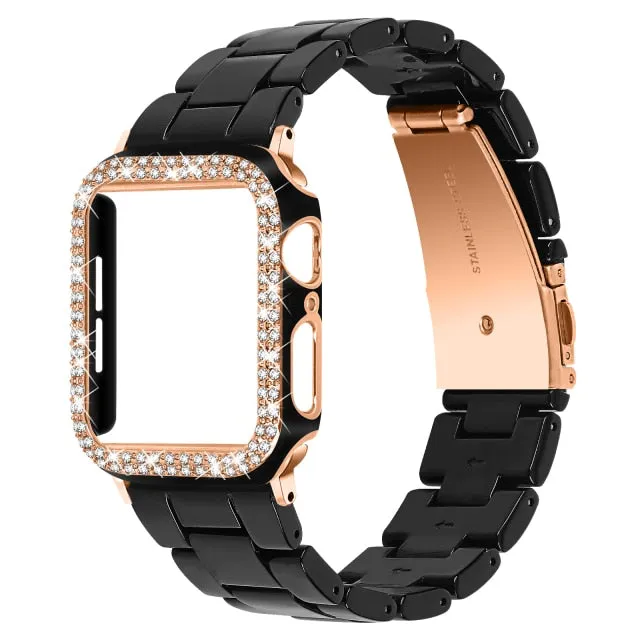 Bracelet Diamond Case Series 6 5 Resin Strap w/Cover Metal Clasp