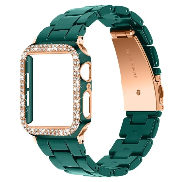 Bracelet Diamond Case Series 6 5 Resin Strap w/Cover Metal Clasp